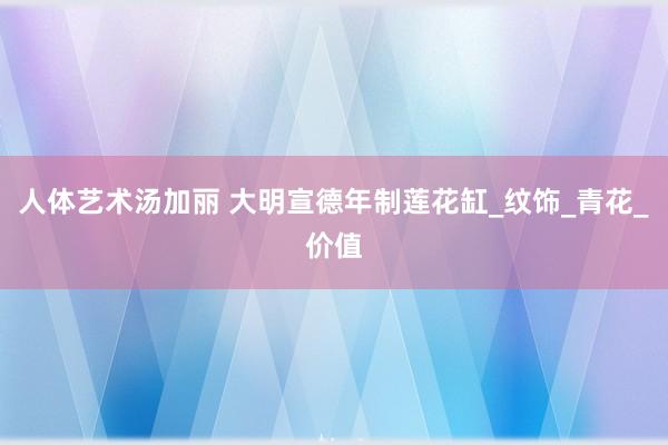 人体艺术汤加丽 大明宣德年制莲花缸_纹饰_青花_价值