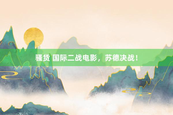 骚货 国际二战电影，苏德决战！